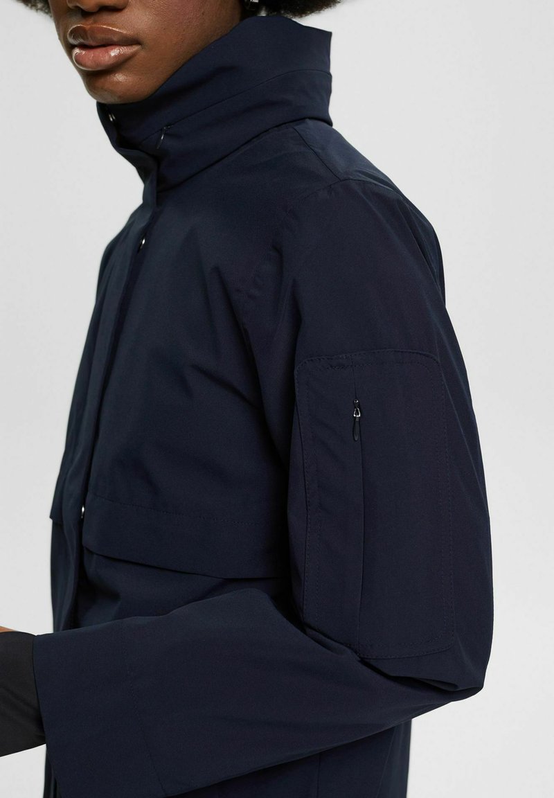 Damen Parkas | Esprit Collection Regenjacke / wasserabweisende Jacke navy/dunkelblau meliert - OH51983 Damen Parkas | Esprit Collection Regenjacke / wasserabweisende Jacke navy/dunkelblau meliert - OH51983