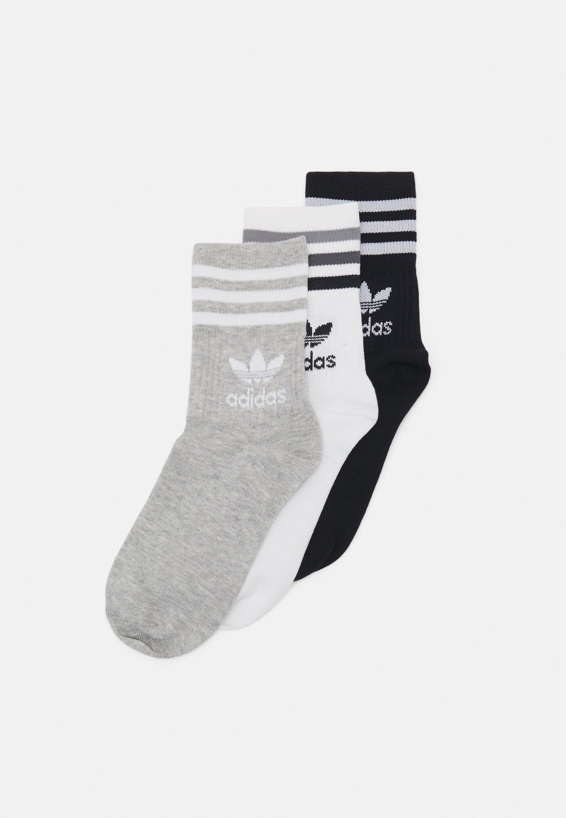 promesa ventilación Tomate adidas Originals MID CUT 3 PACK - Calcetines - white/medium grey  heather/black/blanco - Zalando.es