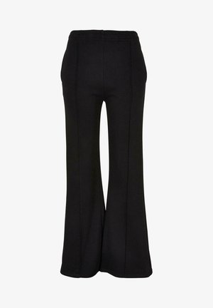 Urban Classics, FLARED PIN TUCK TERRY - Stoffhose - black