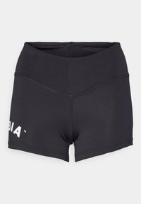 HIGH WAISTED GYM SHORTS - Legíny - black