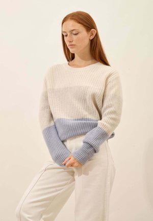 Pullover - ivoire/gris perle/chiné bleu/ivoire