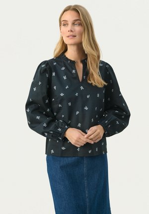 EIMY - Bluse - dark navy bouquet print
