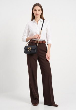 Pinko, LOVE ONE SLOUCHY MINI MEZZO BACCELLO VITELLO NEW BIKER  - Cross body bag - nero-antique gold
