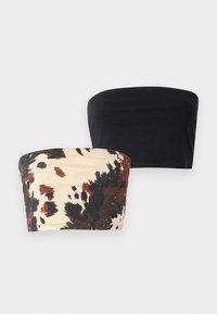 ONLLIVE LOVE TUBE CROP 2 PACK  - Top - black