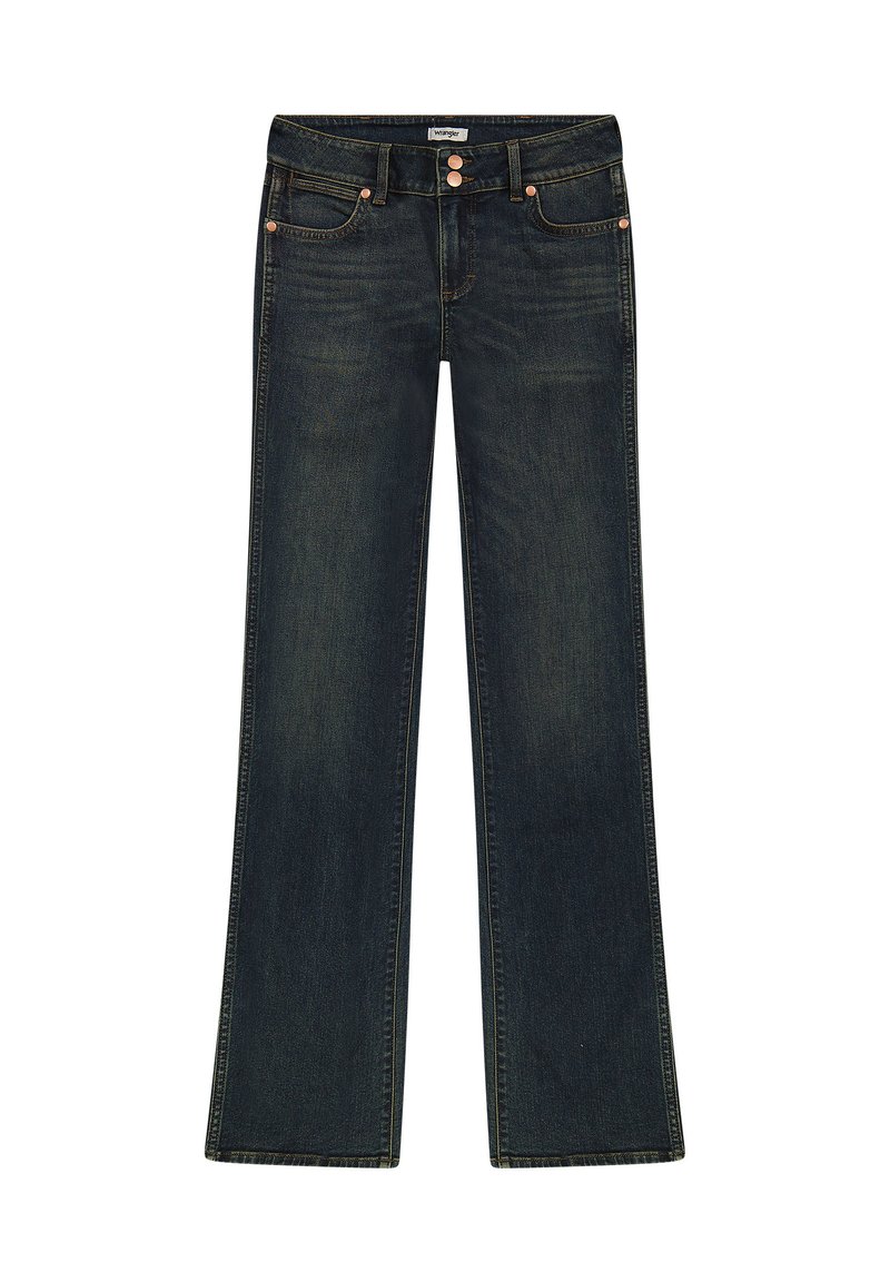 Wrangler Bootcut jeans zwart denim/blackdenim