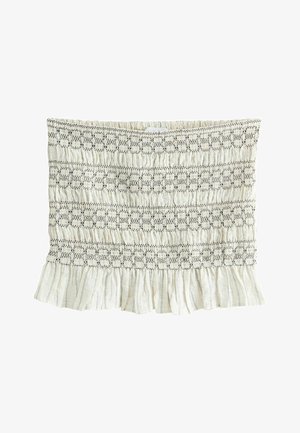 Next, REGULAR FIT - SMOCKED BANDEAU - Top - ecru black pintripe