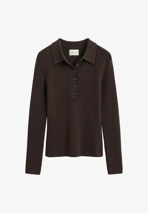 GANT, GANT CABLE KNIT TOP - Strickpullover - deep brown