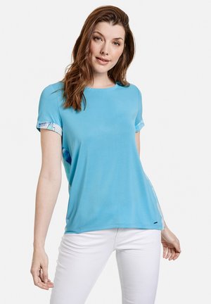 Print T-shirt - blue curacao gemustert