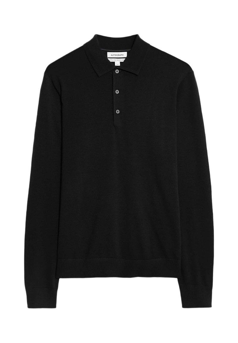 Autograph BUTTON COLLAR - Langærmet top - black/sort - Zalando.dk