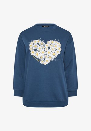 Yours Clothing, WOMEN'S SWEATSHIRTS & HOODIES - PULLOVER - Collegepaita - dark blue