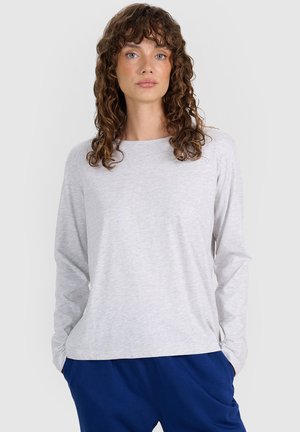 4F 4F LONGSLEEVE OVERSIZE GŁADKI DAMSKI - CZARNY L - Camiseta de manga larga - cold light grey melange
