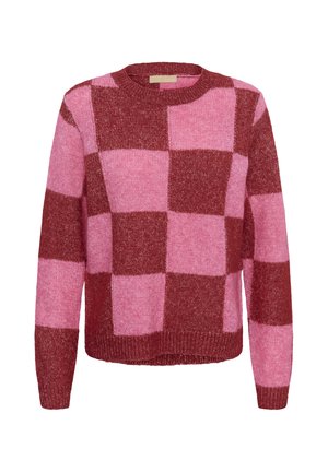 Culture, CUNIMBA KIMMY PULLOVER - Πουλόβερ - rio red pink check