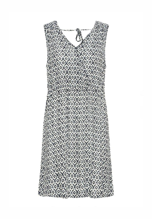 IHMARRAKECH - Day dress - total eclipse ikat tile aop3