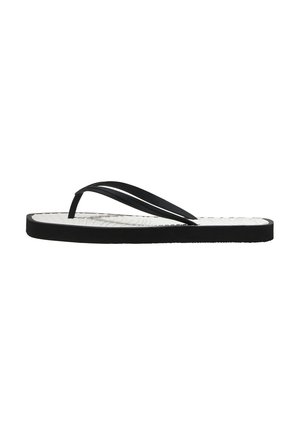 TEXTURED BEACH - T-bar sandals - black