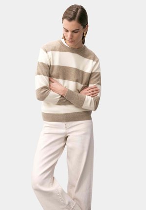 STRIPED CREW NECK - Maglione - neutral