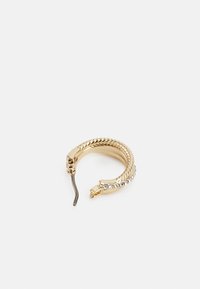 Lauren Ralph Lauren TWISTED ROPE PAVE HOOP - Kõrvarõngad - gold-coloured