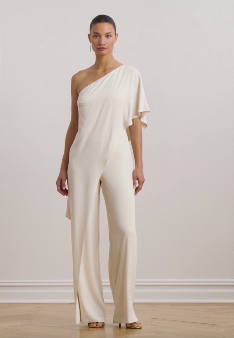 Lauren Ralph Lauren CAPE GEORGETTE ONE SHOULDER JUMPSUIT
