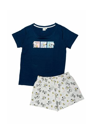 Snoopy SET KURZARM - Pyjamas - blau grau