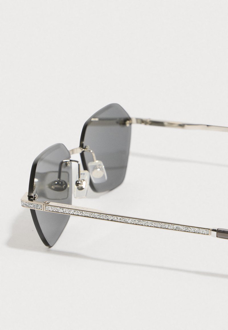 Jimmy Choo Hexagonal Silver Frame Sunglasses with Dark Gray Lenses Jimmy Choo JC4022J L (58 - 15) with Grey lenses and Silver  main image 2