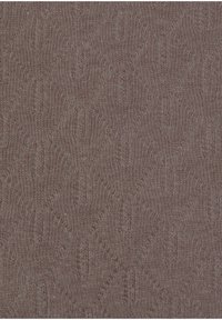 Strickstoff in einem gedämpften Mauve-Ton, der ein strukturiertes Zickzackmuster aufweist, mit losen Fäden und einem komplizierten Webdesign.