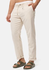 INDICODE JEANS INCLIO - Trousers - ecru mix