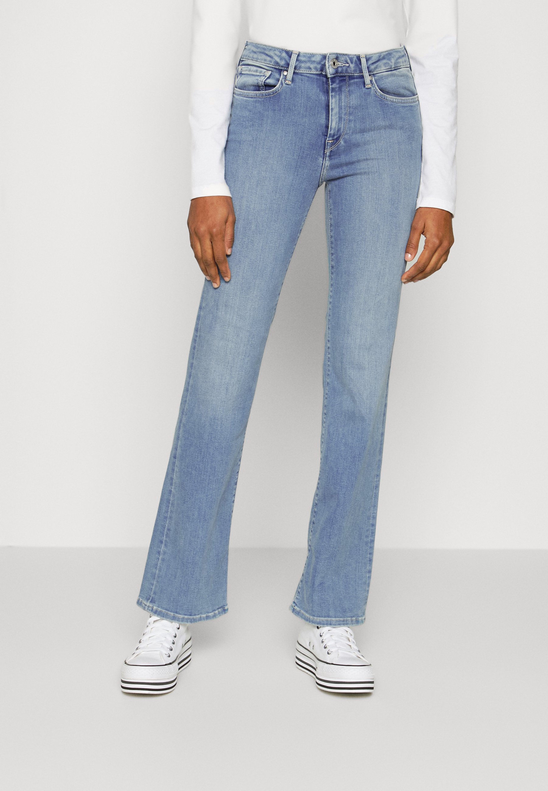 Pepe Jeans AUBREY - Flared Jeans - denim/light-blue denim - Zalando.co.uk