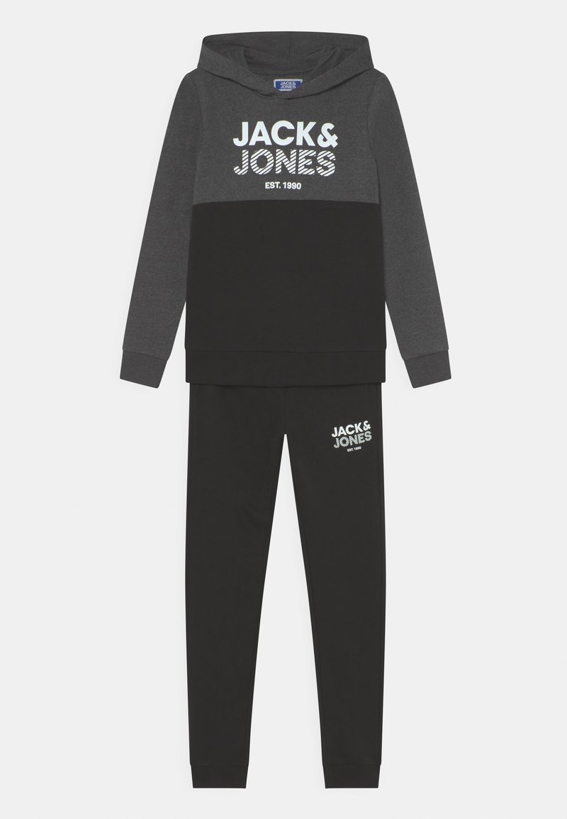 Jack Jones Junior JJMILLER TRACK SUIT SET JNR Mikina Dark Grey jack-jones-junior-jjmiller-track-suit-set-jnr-mikina-dark-grey