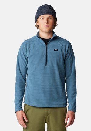 Mountain Hardwear, MOUNTAIN HARDWEAR LANGARM-OBERTEILE M SUMMIT GRID™ HALF ZIP - Felpa in pile - adriatic blue