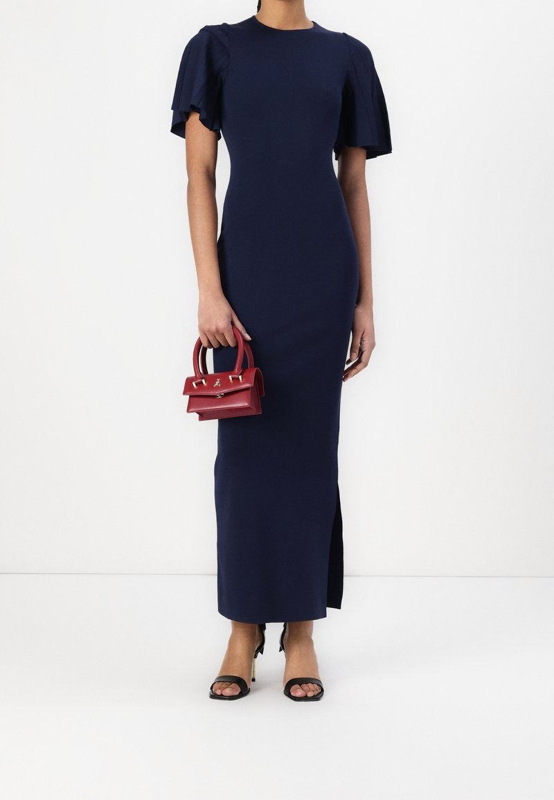 ted baker jersey dress - dark blue sheer-prom-dresses