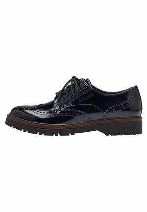 Lace-ups - navy patent
