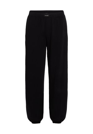 KARL LAGERFELD ESSENTIAL LOGO CUFFED JOGGERS - Pantalones deportivos - black