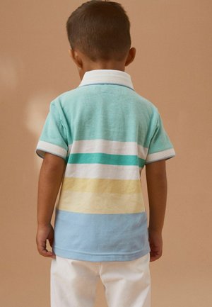 SHORT SLEEVE - REGULAR FIT - Bluză polo - blue yellow