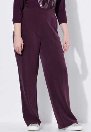 DRESSY ELASTIC WAIST - Tracksuit bottoms - dark plum