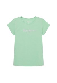 Pepe Jeans Hana Glitter N – T-shirt Con Glitter E Logo Per Bambine E Ragazze, Cotone Sostenibile