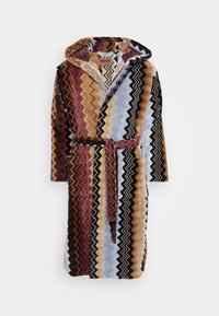 GIACOMO HOODED BATHROBE - Župan - black/multicolor