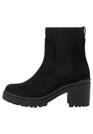 Kotníkové boty na platformě - black