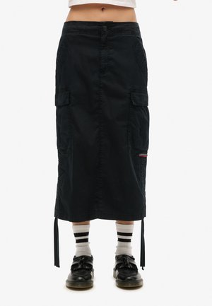 MIDI - A-lijn rok - washed black