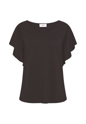 Cartoon, CARTOON MIT V-AUSSCHNITT BASIC SHIRT - T-shirt print - dunkelbraun