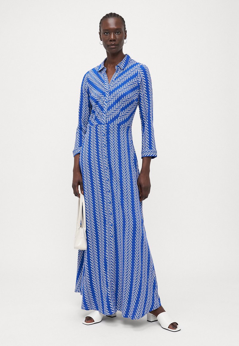 YAS Tall YASSAVANNA LONG SHIRT DRESS - Maxi dress - surf the web/blue - Zalando YAS Tall YASSAVANNA LONG SHIRT DRESS - Maxi dress - surf the web/blue - Zalando