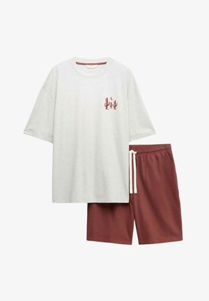 Marks & Spencer, PURE CACTUS EMBROIDERY SET - Nattøj sæt - neutral