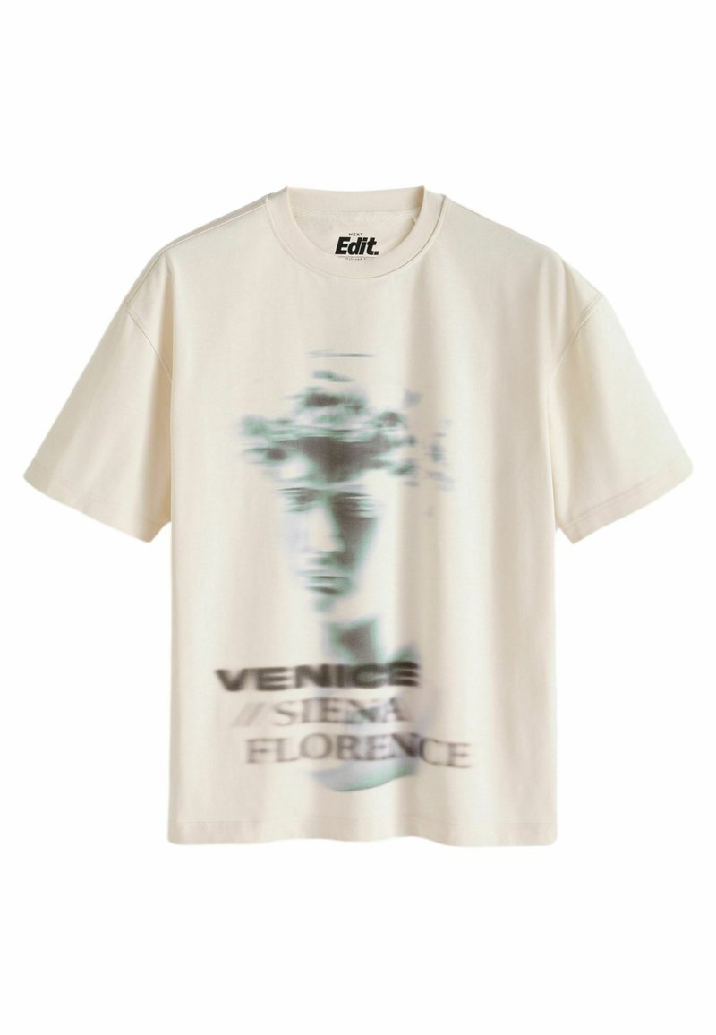 Next T-shirt med print - ecru statue blur