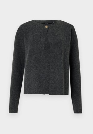Vero Moda VMMARINA O NECK BOO - Cardigan - dark grey melange