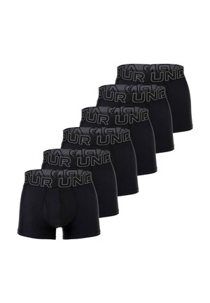 Svarta boxerkalsonger med elastisk midjeband som har varumärkeslogotypen. Slät tyg och åtsittande design. Set om fem identiska par.
