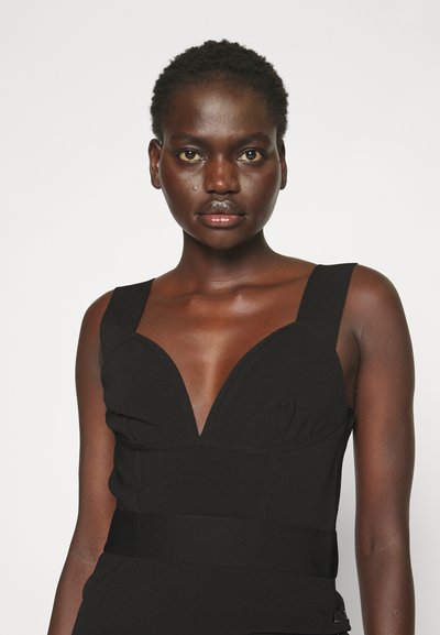 Hervé Léger DRAPED MILANO HIGH LOW GOWN - Robe fourreau - black