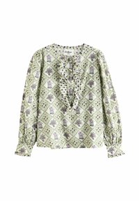 REGULAR FIT  RUFFLE  - Blouse - green birdcage