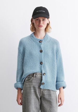 Marc O'Polo DENIM BUTTONS - Cardigan - light blue melange