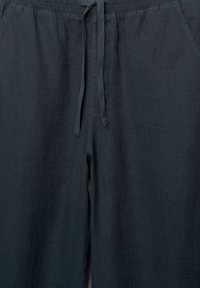 PULL&BEAR LINEN BLEND - Broek - dark blue