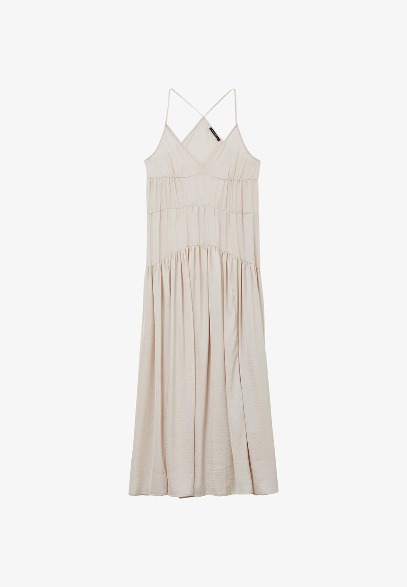 Calliope LUNGO CON ARRICCIATURE - Vestito lungo - beige