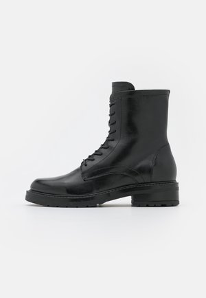 Botines con cordones - black
