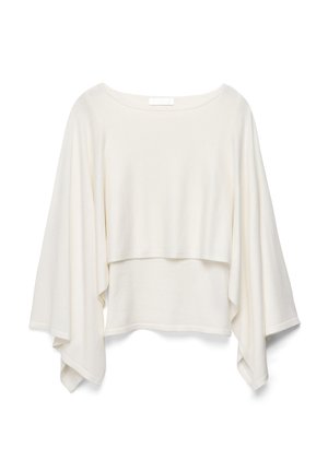 TOP - Poncho - cream